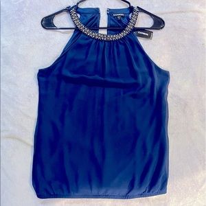 Express Blue Tank Blouse